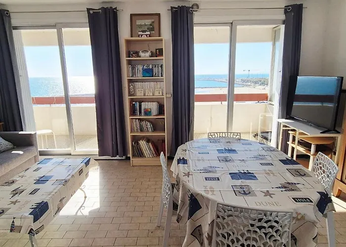 아파트 Appartement Vue Mer Exceptionnelle Plage A 1 Min, Parking Prive, 6 Pers 라그랑모트