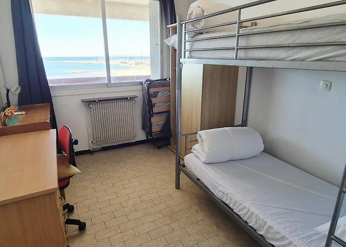Appartement Vue Mer Exceptionnelle Plage A 1 Min, Parking Prive, 6 Pers 아파트 라그랑모트